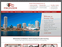 Tablet Screenshot of frontiertitlellc.com